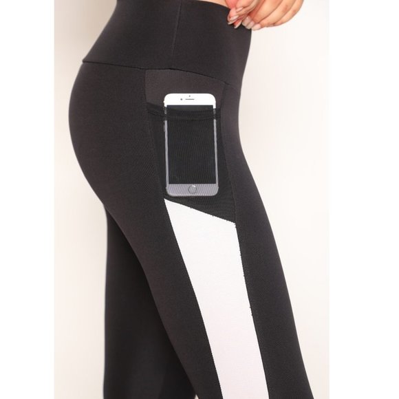 CM Fashion WHITE BLACK LEGGINGS - Picture 5 of 6